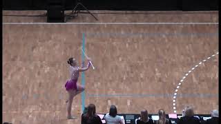 NBTA World Competition Twirling  2018 Lillehammer Super X Strutting  Senior Bebo Adaline USA [upl. by Atiekal]