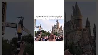 Fans Pay Tribute To Dame Maggie Smith Outside The Hogwarts Castle [upl. by Meakem]