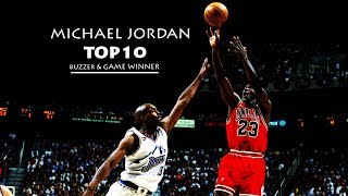 MICHAEL JORDAN TOP10 BUZZER amp GAME WINNER [upl. by Orat382]