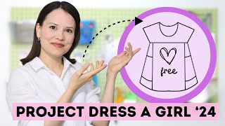 Lets sew a DRESS with FREE pattern for Project quotDress A Girlquot 2024 [upl. by Drofnas]