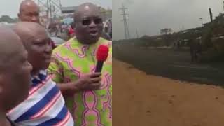 Aba Gov Ikpeazu Inspect Port Harcourt road project [upl. by Trevorr]