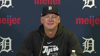 WATCH AJ Hinch postgame comments after the Tigers beat the Rays 71 [upl. by Doi]