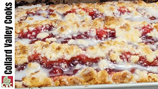 Cherry Coffee Cake  Easy Recipe  Streusel Topping  Step by Step  How to Cook Tutorial [upl. by Pyszka]