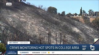 Crews monitor hot spots as progress being made in Fairmount Fire [upl. by Uuge]