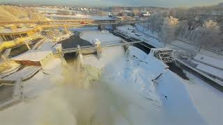 Norway Sarpefossen one of Europes largest waterfalls 4K FPV Drone [upl. by Norri738]