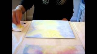 Abstract Painting Tutorial on Canvas 3 [upl. by Rumney]