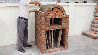 How to build a wood fired brick pizza oven set at home [upl. by Beau237]