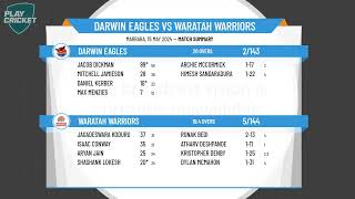 Mens A Grade T20  Round 5  Darwin Eagles T20 v Waratah Warriors T20 [upl. by Singleton]