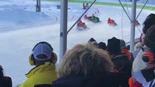 Snowmobile racing from ironwood Michigan [upl. by Schug170]