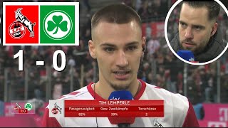 Tim Lemperle Niko Giesselmann Interview Nach Dem Spiel Koln 1 vs 0 Greuther Fürth 09112024 [upl. by Eugenius]