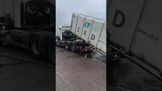 Netherlands garbage truck container unloading [upl. by Durston]