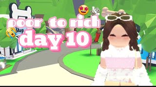 Poor To Rich Day 10🤩✨️  Adopt Me Challenge  by ALI [upl. by Shama]