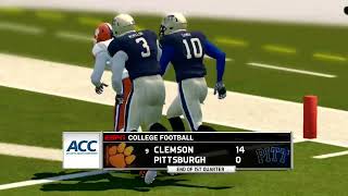 Clemson vs Pittsburgh  NCAA Football 14  Rosters Updated for 202425 Season Week 12 [upl. by Ribble]