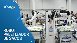 Robot paletizador de sacos doble con conformador [upl. by Uba706]