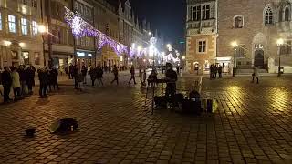 Wroclaw Poland Rynek  Street Performer  Twenty One Pilots  Stressed Out [upl. by Eitsyrk]