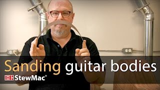 Michael Greenfield shows how to sand guitar bodies [upl. by Emylee]