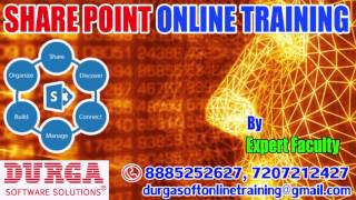 Share Point OnlineTtraining in DURGASOFT by Expert Faculity [upl. by Hamid305]