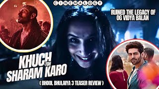 KARTK AARYAN CRINGE LOTTERY FRANCHISE IS BACK  DISAPPOINTED  BHOOL BHULAIYAA 3 TEASER REVIEW [upl. by Gildus]