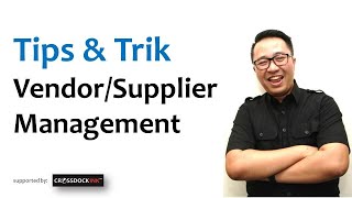 TIPS amp TRIK VENDOR MANAGEMENT [upl. by Ahsehyt]