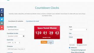 Create a Countdown Clock and Embed in Your Website [upl. by Acacia949]