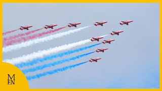 Red Arrows put on show at Farnborough International Airshow [upl. by Munt]