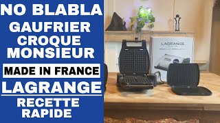 No BlaBla  Gaufrier  Croque Monsieur Lagrange Premium  Fabriqué en France [upl. by Esekram]