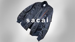 【大流行のMA1】UNIQLOとサイズ比較しながら説明します【sacai Nylon Twill Blouson】 [upl. by Iror]