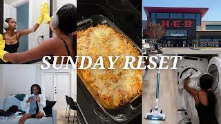 SUNDAY RESET ROUTINE  300 Grocery Haul Cleaning Meal Prep [upl. by Ydur]