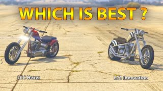 GTA 5 ONLINE  LCC HEXER VS LCC INNOVATION BIKES COMPARISON WHICH IS BEST BIKE amp FASTEST [upl. by Arabel]