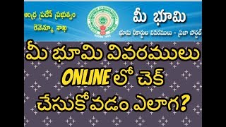 మీ భూమి వివరములు Online లో చెక్ చేసుకోండి  Government of Andhra Pradesh [upl. by Aligna986]