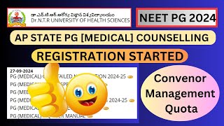 AP STATE CQ amp MQ COUNSELLING REGISTRATION  APPLICATION FILLING FOR NEET PG MEDICAL DEGREEDIPLOMA [upl. by Chace]