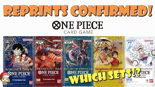 One Piece TCG Sets ARE Getting Reprinted Confirmed Which Sets When BIG One Piece TCG News [upl. by Ardiedak]