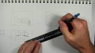 Drawing Storyboards 4  Twopoint perspective [upl. by Knowles310]