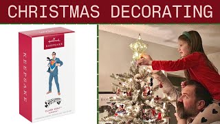 CHRISTMAS DECORATING  Christmas Tree Setup  Hallmark Keepsake Ornaments [upl. by Maddy642]