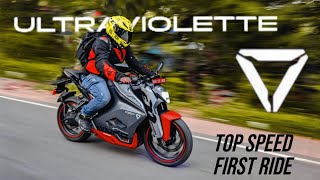 Ultraviolette F77 Mach 2 Top Speed First Ride Review  323 km IDC Range  155 kmph Top Speed [upl. by Pavlov924]