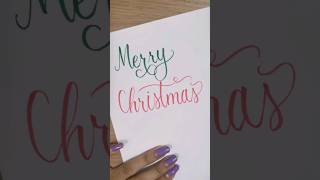 Wishing you a Merry Christmas  Merry Christmas in Calligraphy  handwriting calligraphy christmas [upl. by Ecenahs367]