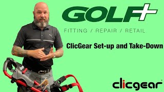 How to Set Up a ClicGear Push Cart for the Golf Course [upl. by Deedahs754]