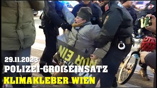 POLIZEI VERHINDERT ANKLEBEN  Großeinsatz Klimakleber [upl. by Einot]