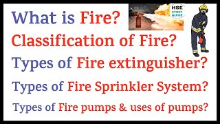 Fire Safety QA  Class of Fire  Types of Extinguisher  Fire Sprinkler System  Types of Pumps [upl. by Shanie]