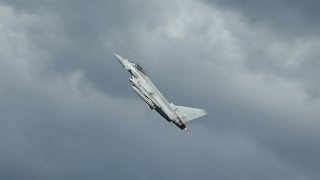 Fighter jet with afterburners unrestricted climb  departing Prestwick airport during detachment 4K [upl. by Norford202]