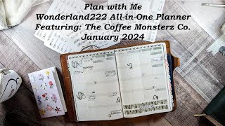 Plan with Me in My Wonderland222 All in One for January 2024 Featuring The Coffee Monsterz Co [upl. by Claudio]