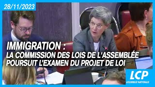 Immigration  la commission des Lois de lAssemblée poursuit l’examen du projet de loi  28112023 [upl. by Shannen]