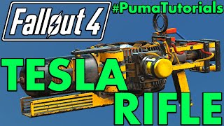 FALLOUT 4 Unique Weapons Guide  How to get the Tesla Rifle PumaTutorials [upl. by Naujat]