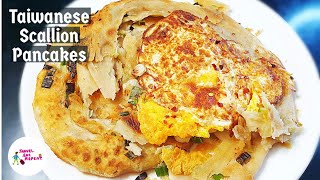 shorts  Taiwanese Scallion And Egg Pancakes Recipe For Breakfast [upl. by Ahsila787]