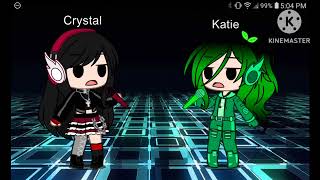 Katie vs Egirl Crystal singing battle Remember by Versequence gacha club [upl. by Lust123]