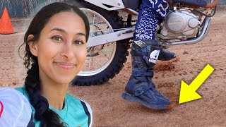 Short Rider Tips by a Short Biker Girl DIRT BIKES [upl. by Clayborn]