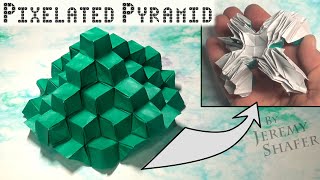 Pixelated Pyramid 🟩 Collapsible 🟩 Pure Origami [upl. by Crawford818]