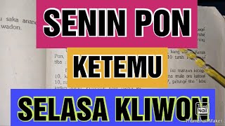 WETON JODOH SENIN PON DAN SELASA KLIWON [upl. by Melia]