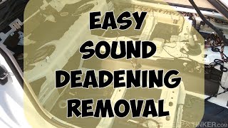 How to remove sound deadening dampening  tar mats in a car quick and easy in car without dry ice [upl. by Skylar]