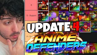 The OFFICIAL Anime Defenders Update 4 TIER LIST Best Units amp The Meta [upl. by Saoj192]